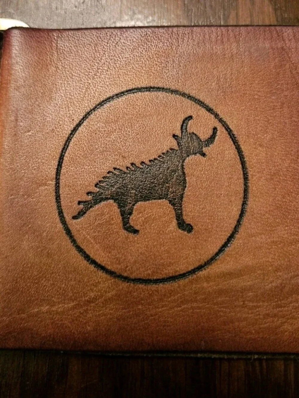 Vgt Wallet Men's Brown Leather Single Fold For Cash 3 5/8